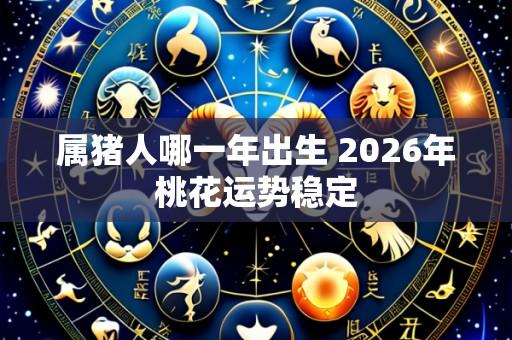 属猪人哪一年出生 2026年桃花运势稳定