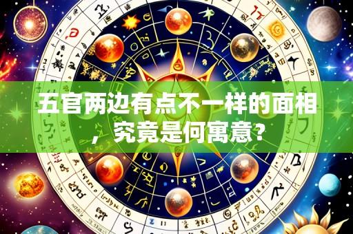 五官两边有点不一样的面相,究竟是何寓意?
