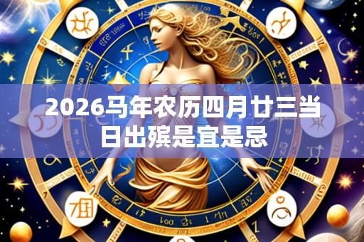 2026马年农历四月廿三当日出殡是宜是忌