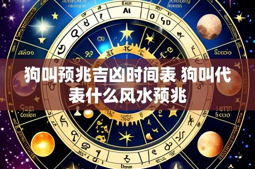 狗叫预兆吉凶时间表 狗叫代表什么风水预兆