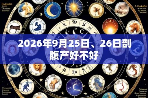 2026年9月25日、26日剖腹产好不好