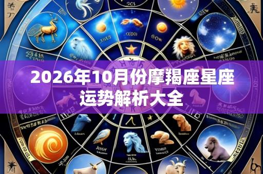 2026年10月份摩羯座星座运势解析大全