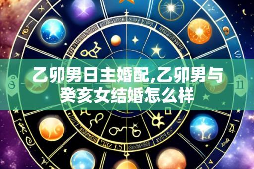 乙卯男日主婚配,乙卯男与癸亥女结婚怎么样