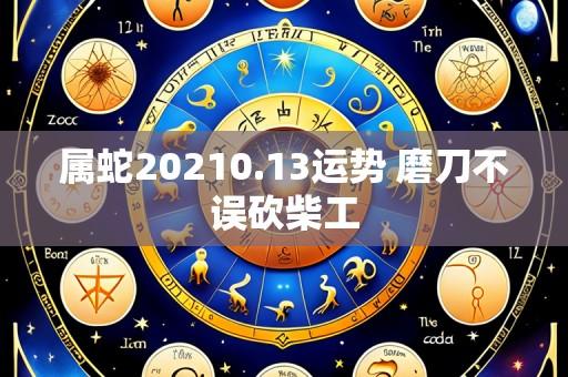 属蛇20210.13运势 磨刀不误砍柴工