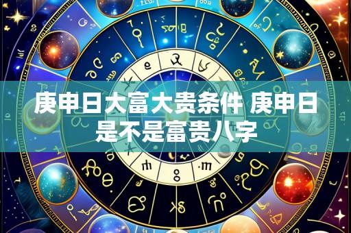 庚申日大富大贵条件 庚申日是不是富贵八字