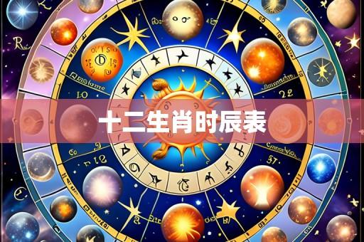 十二生肖时辰表