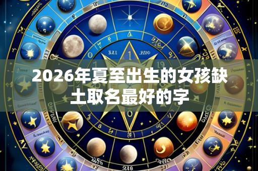 2026年夏至出生的女孩缺土取名最好的字