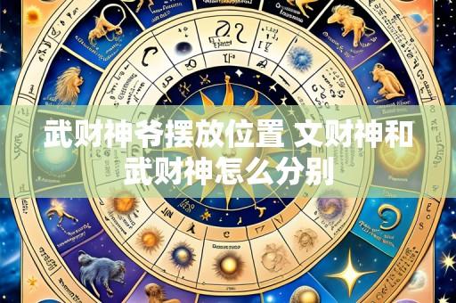 武财神爷摆放位置 文财神和武财神怎么分别