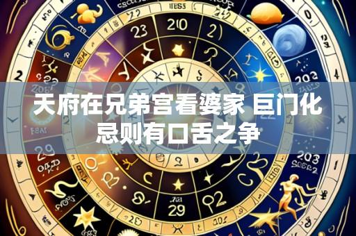 天府在兄弟宫看婆家 巨门化忌则有口舌之争