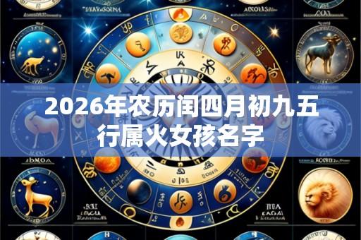 2026年农历闰四月初九五行属火女孩名字