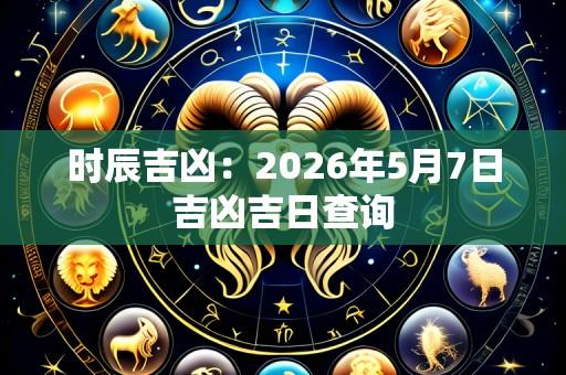 时辰吉凶：2026年5月7日吉凶吉日查询