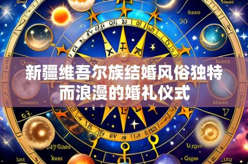 新疆维吾尔族结婚风俗独特而浪漫的婚礼仪式