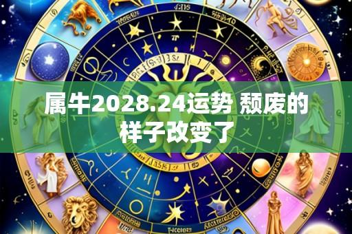 属牛2028.24运势 颓废的样子改变了