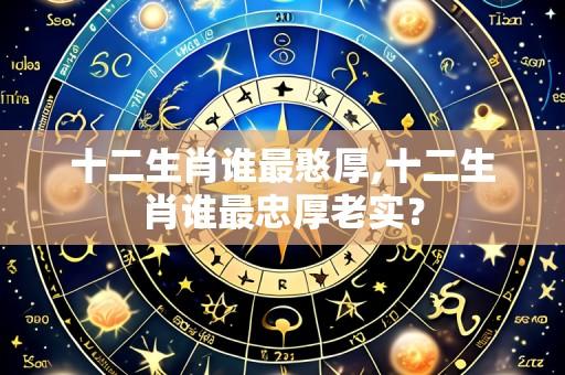 十二生肖谁最憨厚,十二生肖谁最忠厚老实?