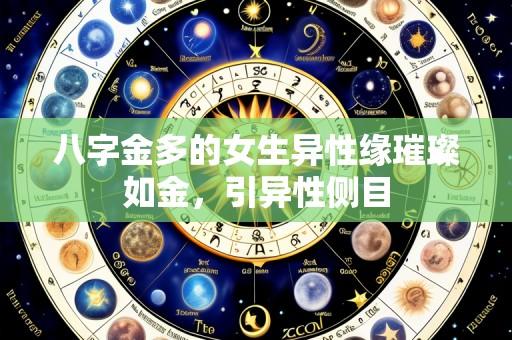 八字金多的女生异性缘璀璨如金,引异性侧目