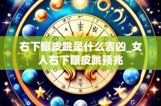 右下眼皮跳是什么吉凶_女人右下眼皮跳预兆