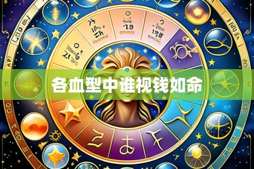 各血型中谁视钱如命