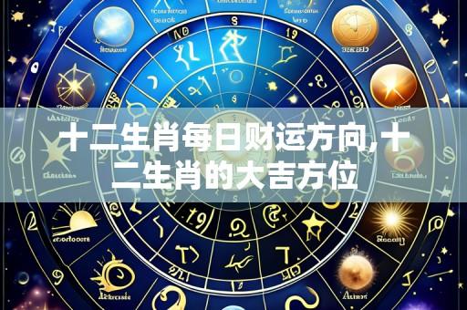 十二生肖每日财运方向,十二生肖的大吉方位