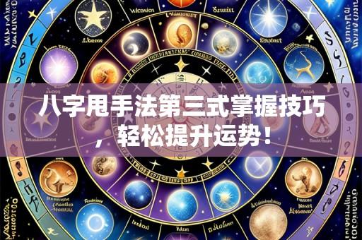 八字甩手法第三式掌握技巧,轻松提升运势!