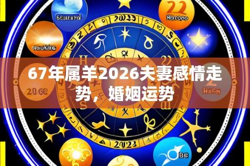 67年属羊2026夫妻感情走势,婚姻运势