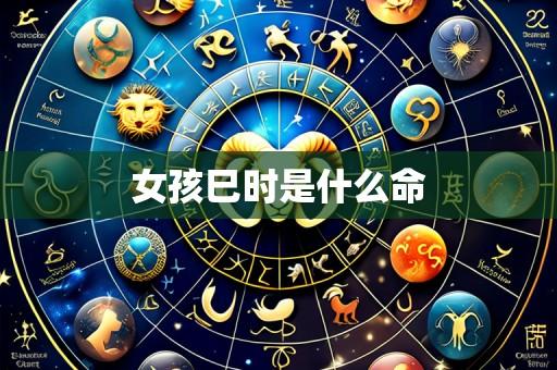 女孩巳时是什么命