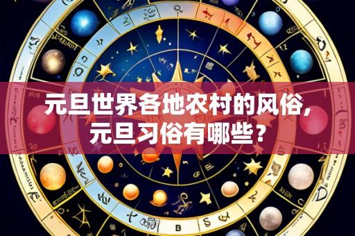 元旦世界各地农村的风俗,元旦习俗有哪些?