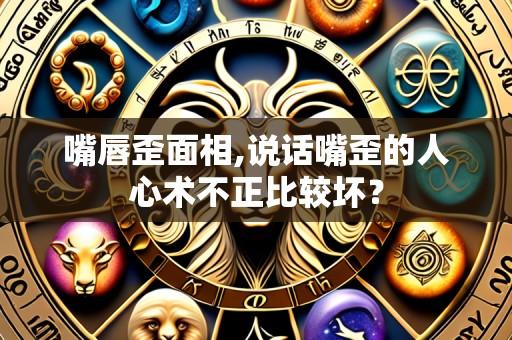 嘴唇歪面相,说话嘴歪的人心术不正比较坏？