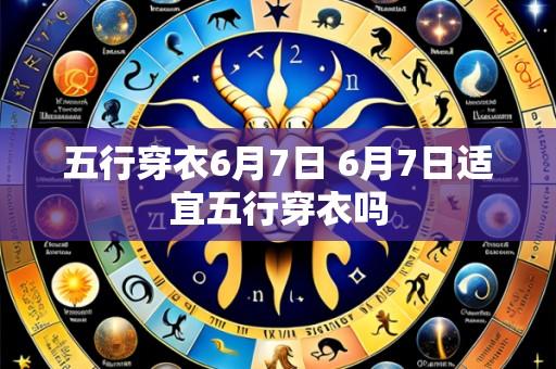 五行穿衣6月7日 6月7日适宜五行穿衣吗