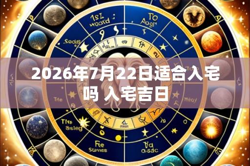2026年7月22日适合入宅吗 入宅吉日