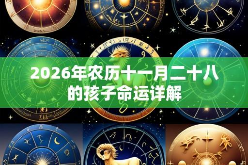 2026年农历十一月二十八的孩子命运详解