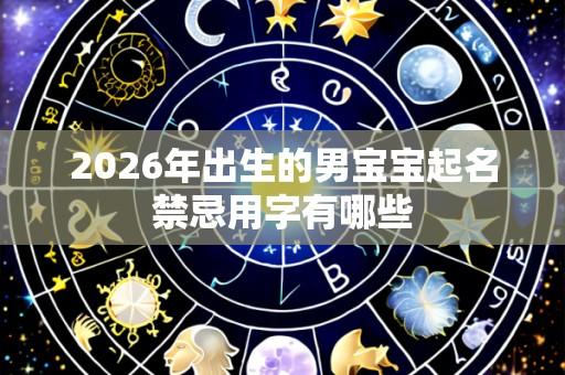 2026年出生的男宝宝起名禁忌用字有哪些