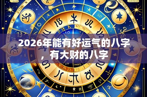 2026年能有好运气的八字,有大财的八字