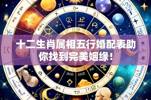 十二生肖属相五行婚配表助你找到完美姻缘!