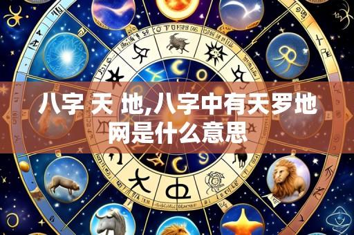 八字 天 地,八字中有天罗地网是什么意思