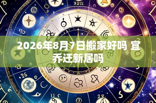 2026年8月7日搬家好吗 宜乔迁新居吗