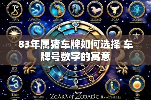 83年属猪车牌如何选择 车牌号数字的寓意
