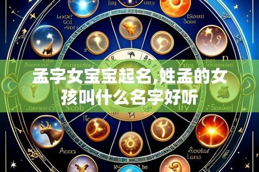 孟字女宝宝起名,姓孟的女孩叫什么名字好听