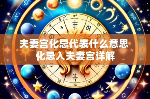 夫妻宫化忌代表什么意思 化忌入夫妻宫详解