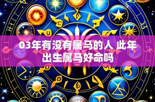 03年有没有属马的人 此年出生属马好命吗