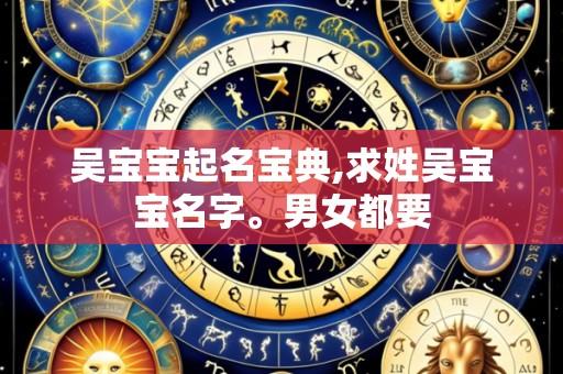 吴宝宝起名宝典,求姓吴宝宝名字。男女都要