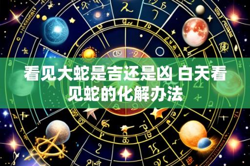 看见大蛇是吉还是凶 白天看见蛇的化解办法