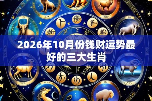 2026年10月份钱财运势最好的三大生肖