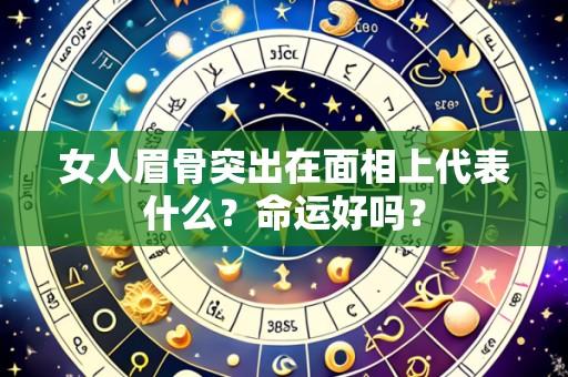 女人眉骨突出在面相上代表什么？命运好吗？