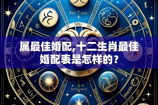 属最佳婚配,十二生肖最佳婚配表是怎样的?