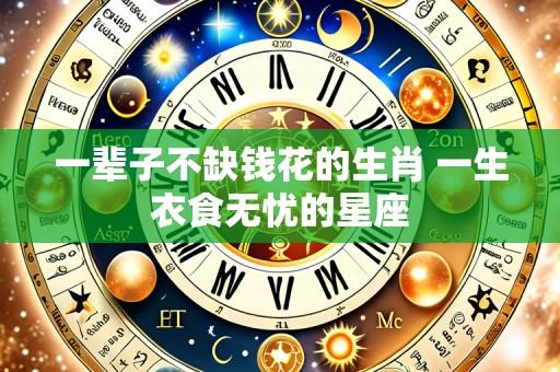 一辈子不缺钱花的生肖 一生衣食无忧的星座