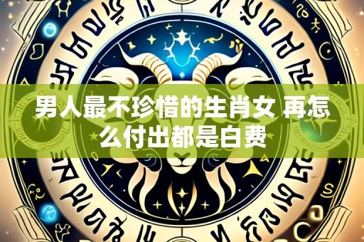 男人最不珍惜的生肖女 再怎么付出都是白费