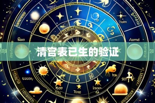 清宫表已生的验证