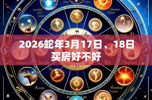 2026蛇年3月17日、18日买房好不好