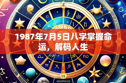 1987年7月5日八字掌握命运，解码人生