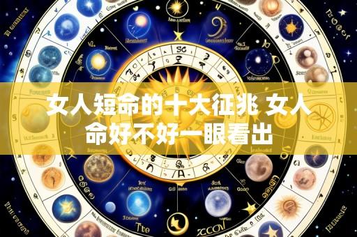 女人短命的十大征兆 女人命好不好一眼看出